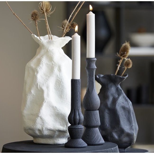 Light en Living Vaas Ø21x31 cm HOLBOX mat zwart