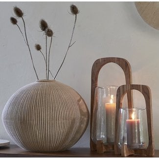 Light en Living Vaas deco Ø35x26,5 cm VALERIE licht  bruin