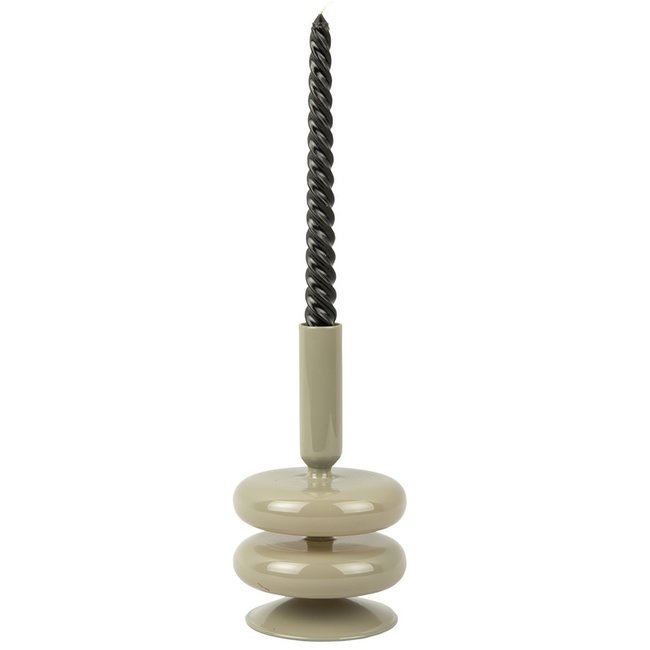 Present Time Kandelaar Sparkle Double Ring vergrijsd groen