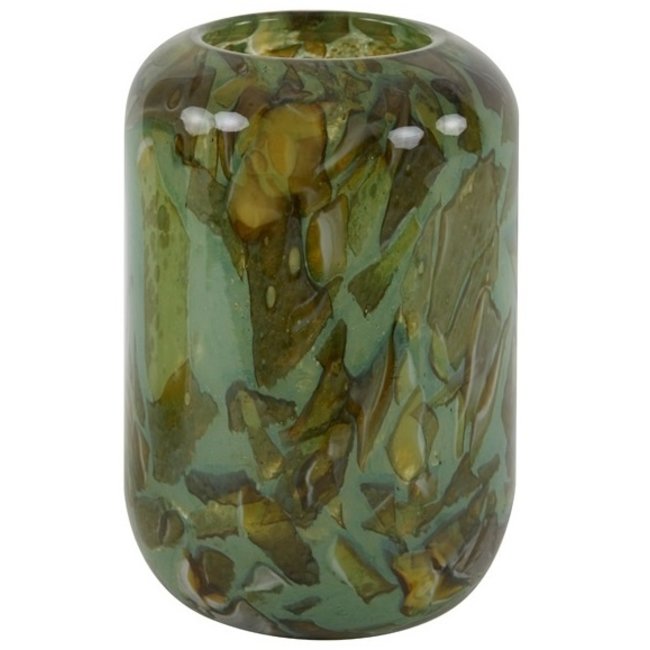 Light & Living Vaas Ø13x18,5 cm BEAUFORT glas groen-donker olijf groen