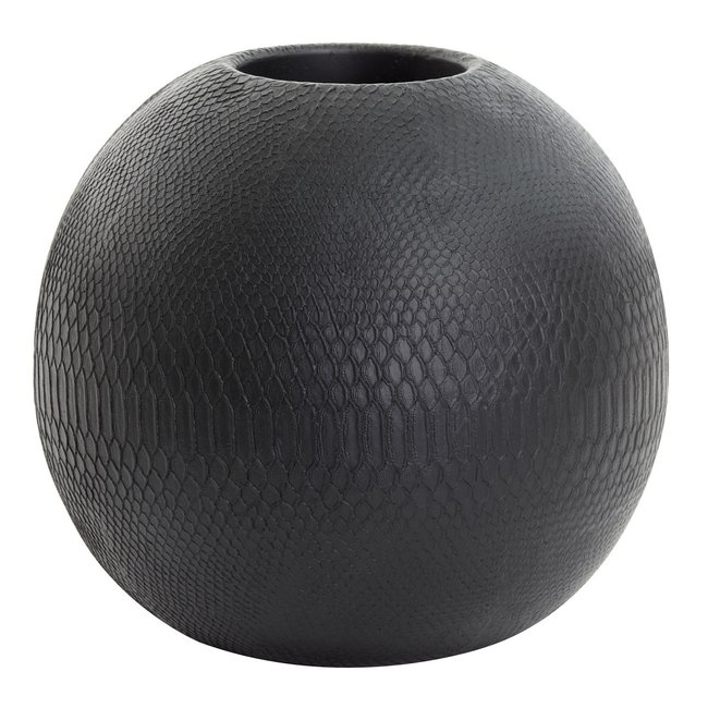 Light en Living Vaas deco Ø20x18,5 cm SKELD rond zwart