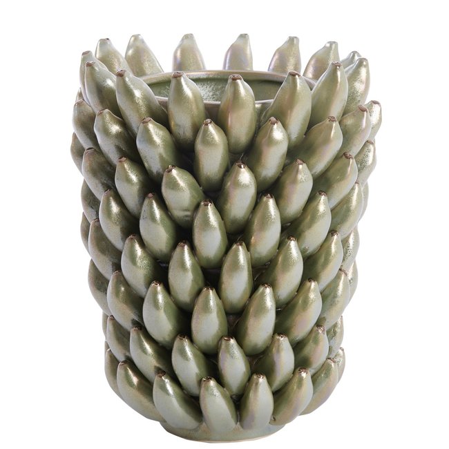 Light en Living Vaas Ø25x45 cm ZITA keramiek groen  parelmoer