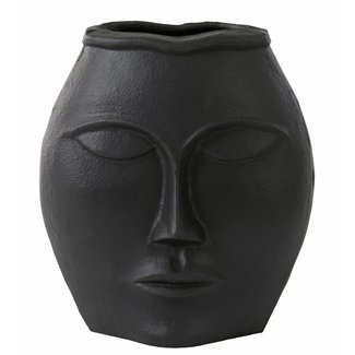Light en Living Vaas 25x15x27 cm FACE mat zwart