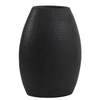 Light en Living Vaas deco 28,5x17x39,5 cm MAMBAS zwart