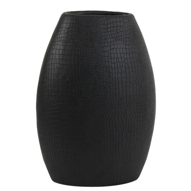 Light en Living Vaas deco 28,5x17x39,5 cm MAMBAS zwart