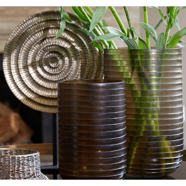 Light en Living Ornament op voet 35x10x50 cm PILAR  antiek brons+zwart