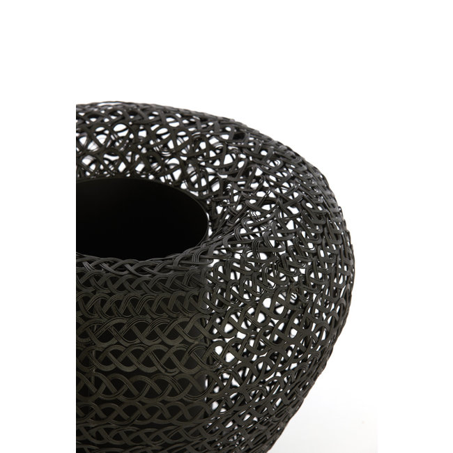 Light en Living Vaas deco Ø35x27 cm FINOU mat zwart