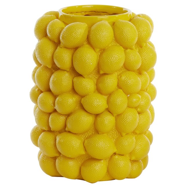 Light en Living Vaas deco LEMON geel - 41 cm hoog