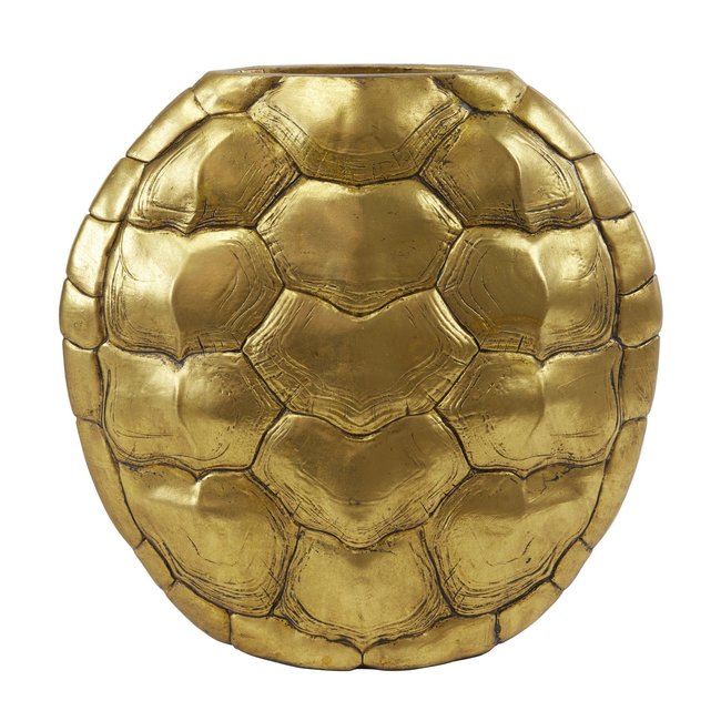 Light en Living Vaas deco  TURTLE antiek  brons 40 cm hoog