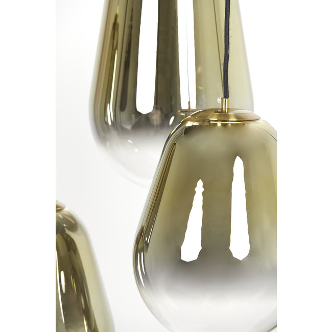 Light en Living Hanglamp 7L 100x35x69 cm MAEVE glas  goud-helder+goud