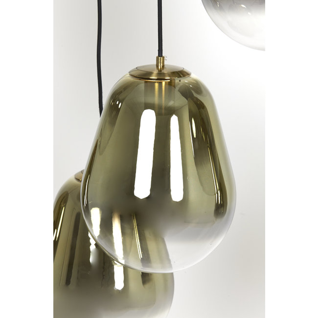 Light en Living Hanglamp 7L 100x35x69 cm MAEVE glas  goud-helder+goud