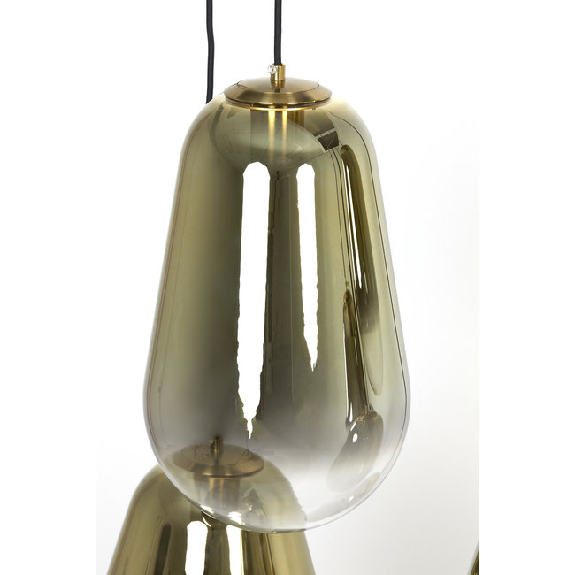 Light en Living Hanglamp 7L 100x35x69 cm MAEVE glas  goud-helder+goud