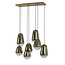 Light en Living Hanglamp 7L 100x35x69 cm MAEVE glas  goud-helder+goud