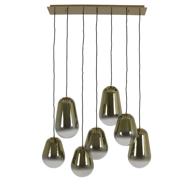 Light en Living Hanglamp 7L 100x35x69 cm MAEVE glas  goud-helder+goud