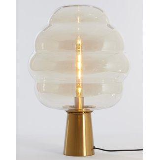 Light & Living Tafellamp Ø45x64 cm MISTY glas  amber+goud