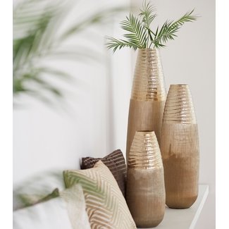 Light en Living Vaas deco Ø20x51 cm MAZAN goud
