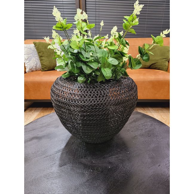 Light en Living Vaas deco Ø42x33 cm FINOU mat zwart