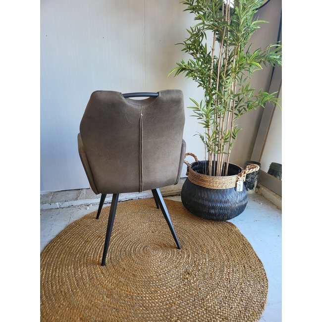 WoonMax Eettafelstoel Puck Zorro - Cognac, Antraciet, Groen, Clay, Zand of Taupe