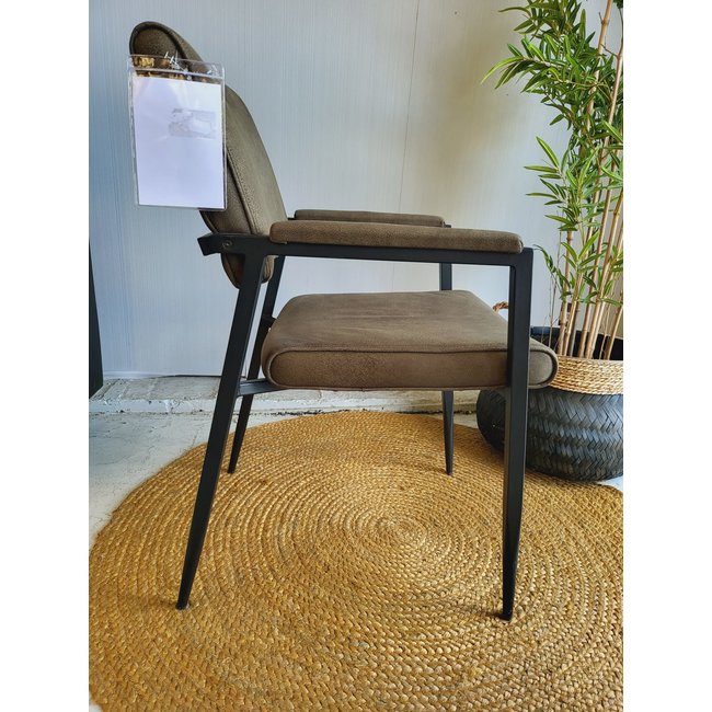 WoonMax Eettafelstoel Bodie Zorro - Cognac, Antraciet, Groen of Taupe