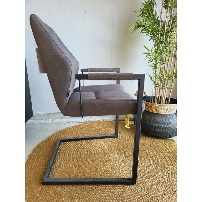 WoonMax Eettafelstoel Vera Zorro - Cognac, Antraciet en Groen