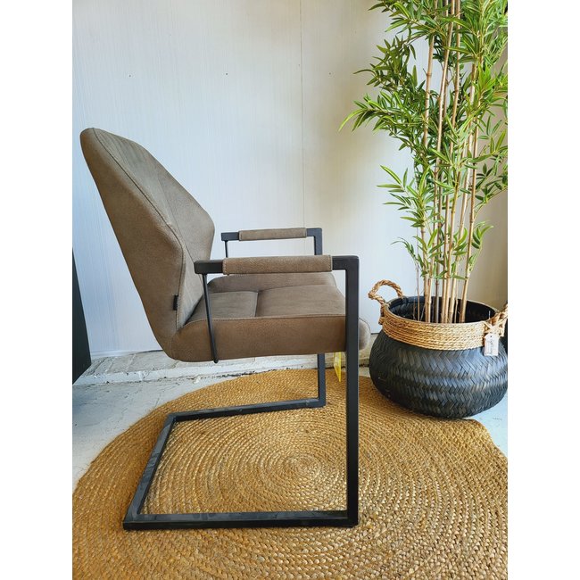 WoonMax Eettafelstoel Vera Zorro - Cognac, Antraciet en Groen