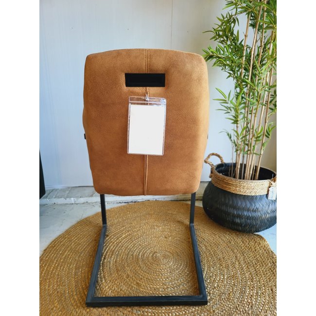 WoonMax Eettafelstoel Vera Zorro - Cognac, Antraciet en Groen