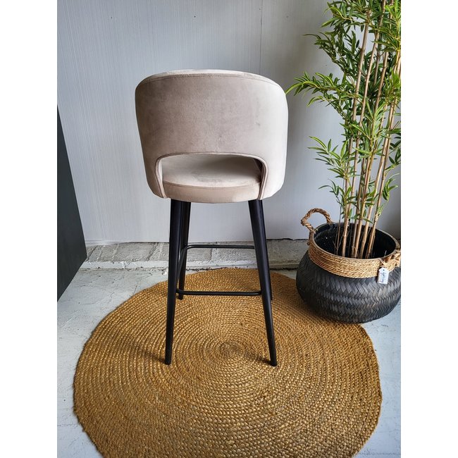 Richmond Interiors  Barstoel Savoy khaki velvet - Showroommodel