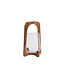 Light en Living Windlicht Ø21,5x35 cm ANOSY glas  helder+hout naturel