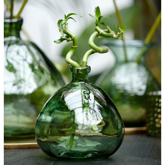 Light en Living Vaas Selores glas - Groen, bruin of bruin - zand