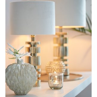 Light & Living Vaas deco USIKA keramiek  wit parelmoer