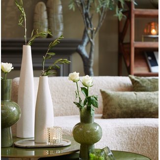 Light en Living Vaas 11,5x10x40 cm MERZO keramiek  ecru