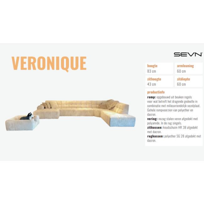 Sevn Bank Veronique - Vele opstellingen en kleuren mogelijk