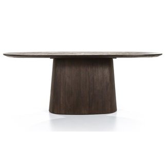 Eleonora Eettafel Aron ovaal 200x110  - bruin