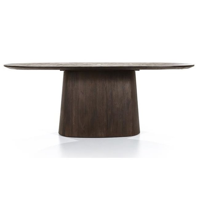 Eleonora Eettafel Aron ovaal 200x110  - bruin