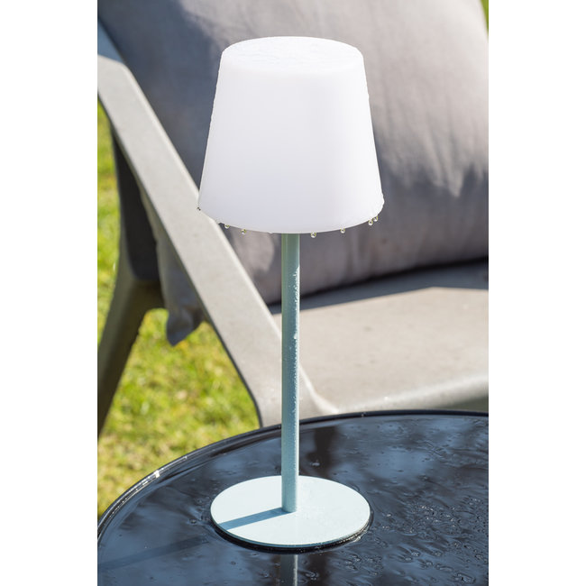 Leitmotiv Tafellamp voor binnen en buiten lichtblauw