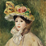 Wandkraft Lady with Hat by Pierre Auguste Renoir