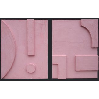 Wandkraft Optimism in Pink Beton Ciree 80 x 100 cm