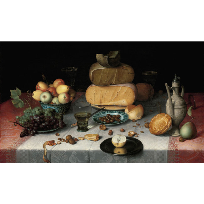 Wandkraft Still Life with Cheeses by Floris van Dyck