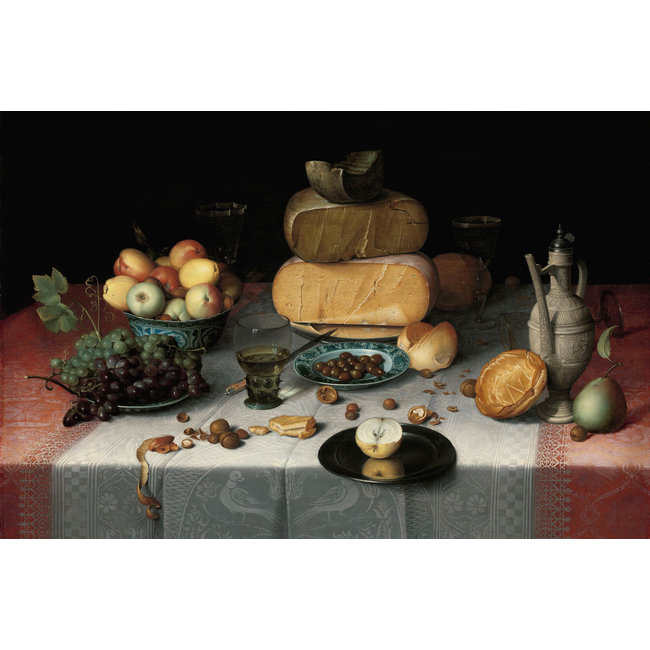 Wandkraft Still Life with Cheeses by Floris van Dyck