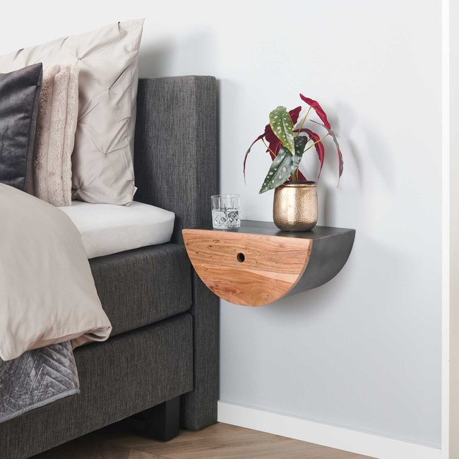 WoonStijl Nachtkastje 1L set van 2 half moon