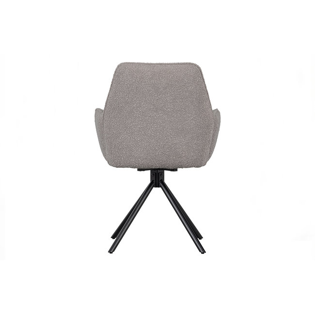 Woood Amber Draaistoel Bouclé Lichtgrijs