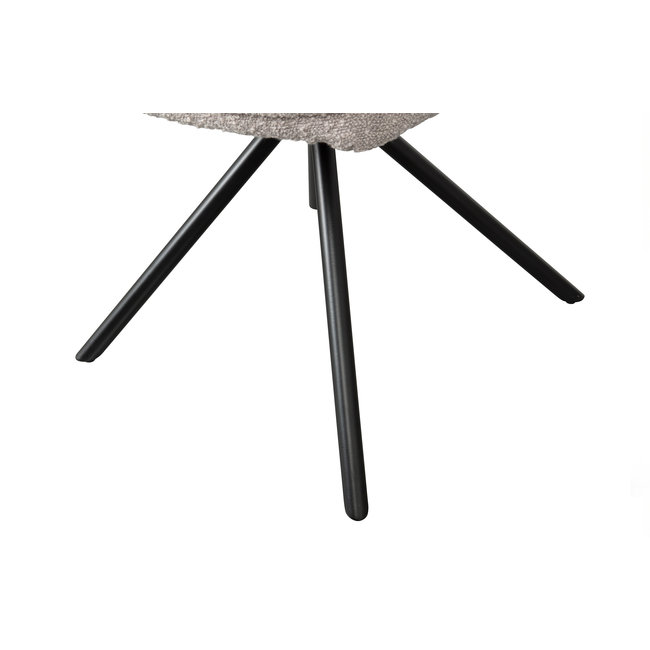 Woood Amber Draaistoel Bouclé Lichtgrijs