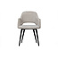 Woood Ferdy Eetkamerstoel Met Grove Rib Pearl