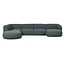 Woood Polly Bank U-vorm Links Blauw/groen