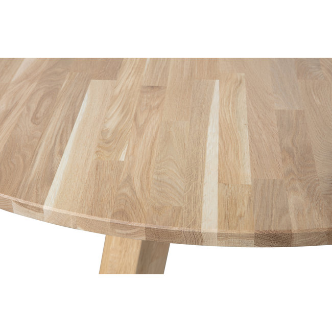 Woood Rhonda Eettafel Ø129cm Eiken Naturel [fsc]