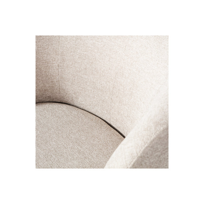 Woood Serra Draaifauteuil Geweven Stof Off White