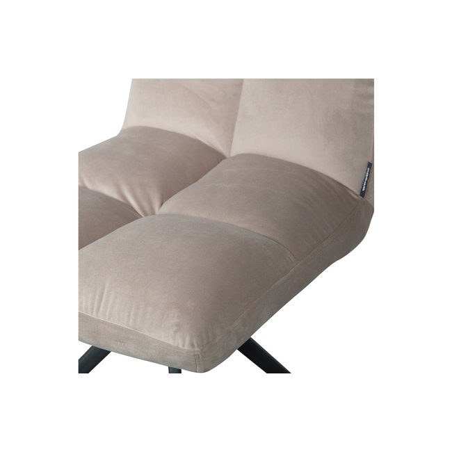 Woood Vinny Draaistoel Velvet Zand