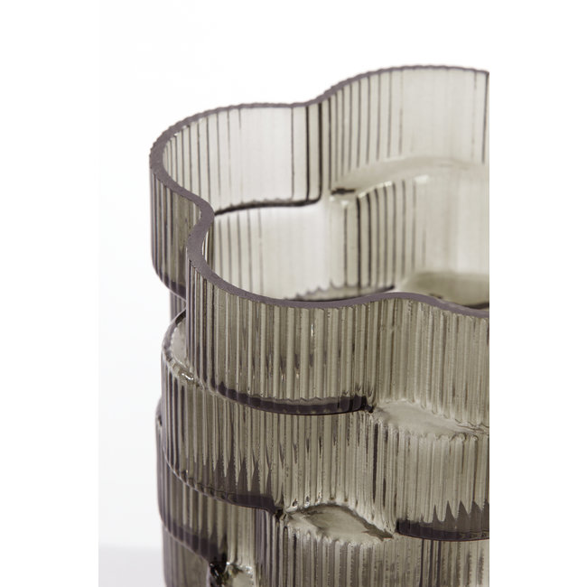 Light en Living Vaas Ø17x17 cm DOURO smoke glas