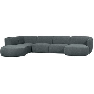 Woood Polly Bank U-vorm Links Blauw/groen