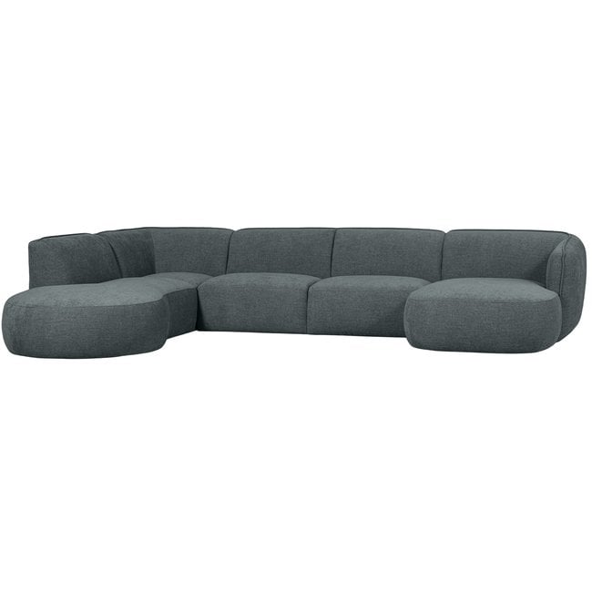 Woood Polly Bank U-vorm Links Blauw/groen